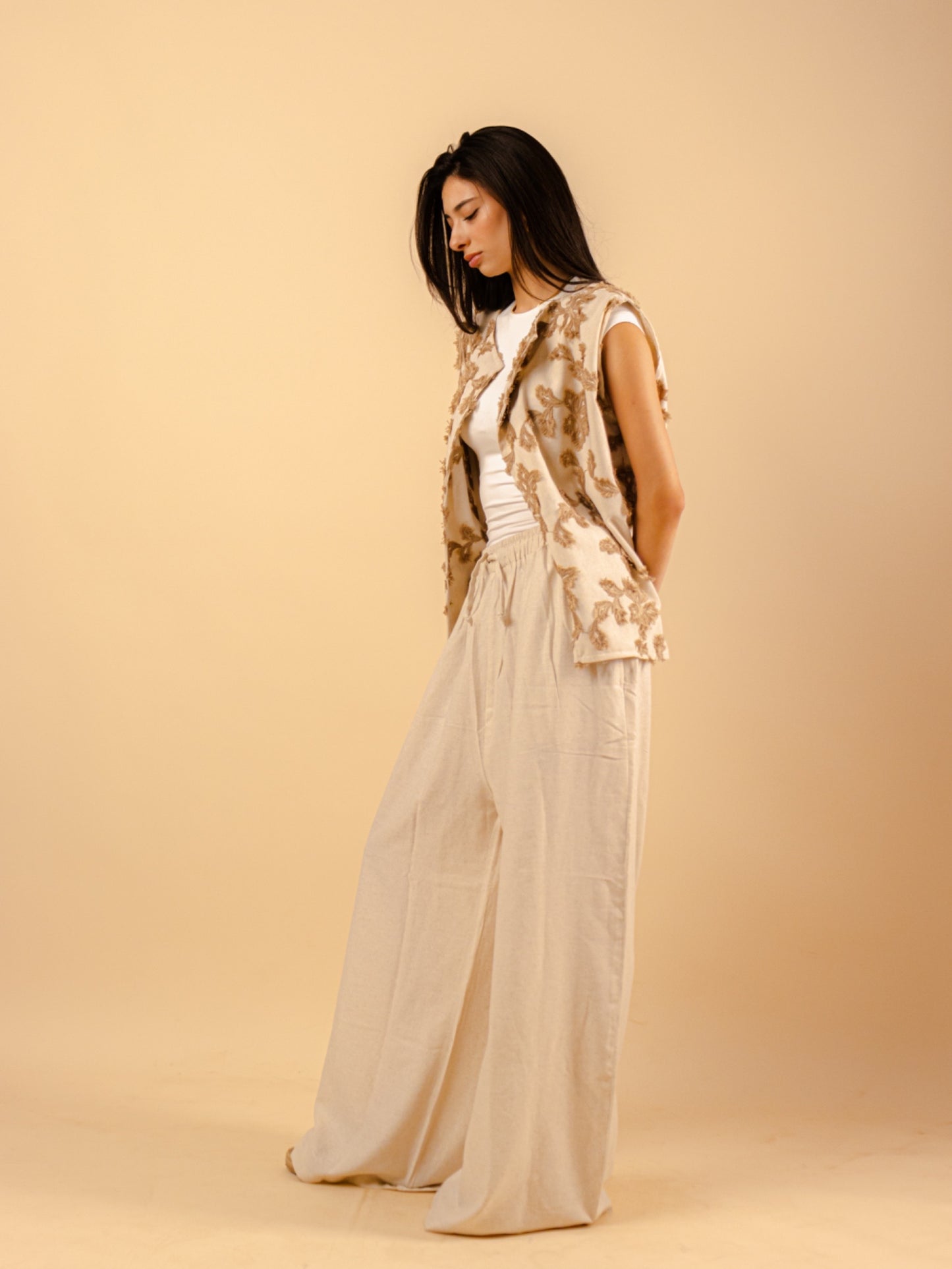 Pure Linen Wide Leg Set