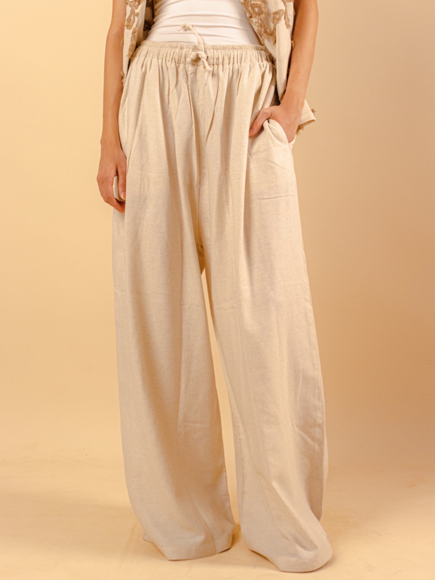Pure Linen Wide Leg Set