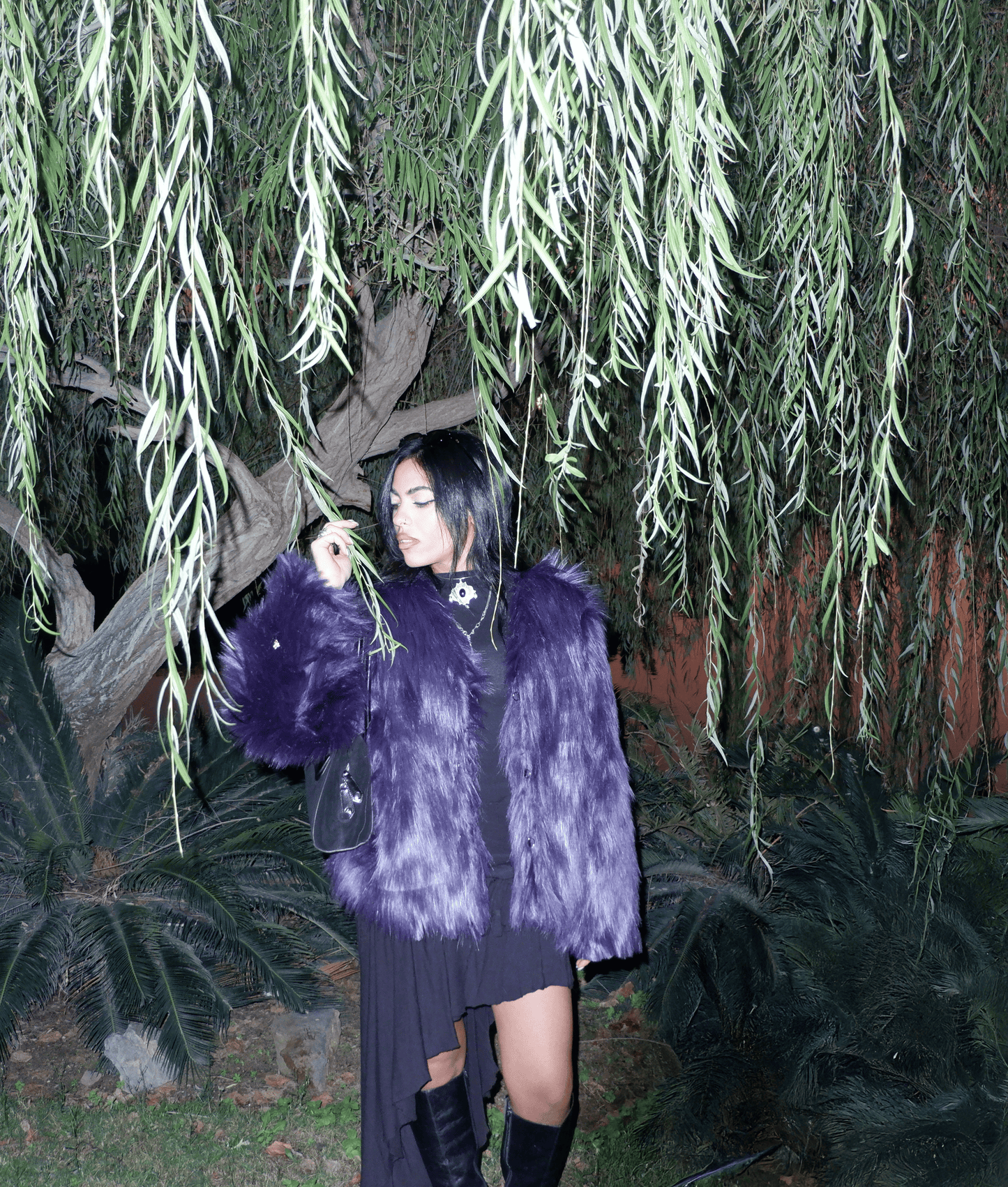 Deep Purple Fur Coat