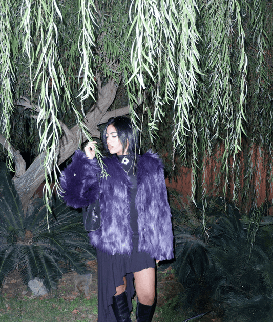 Deep Purple Fur Coat